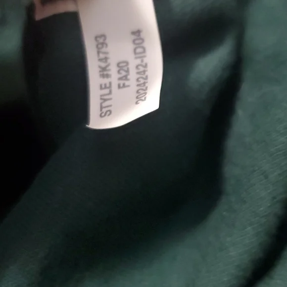 NWT MADEWELL TEXTURE&THREAD FULL SLEEVE DEEP GREEN V-NECK BLOUSE SIZE SMALL - Picture 9 of 9